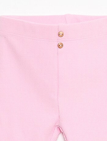 Legging de canalé con botones