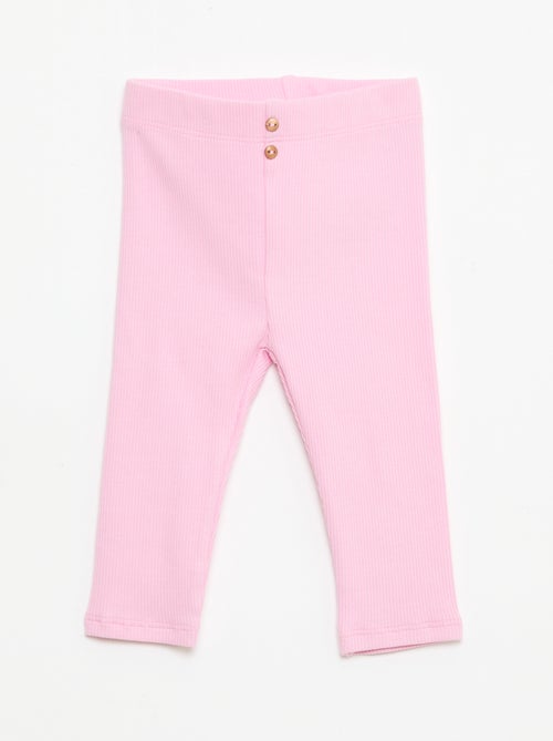 Legging de canalé con botones - Kiabi