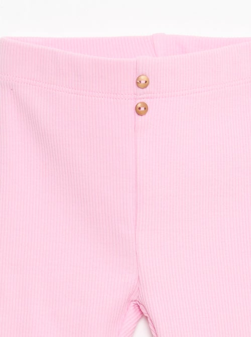 Legging de canalé con botones - Kiabi