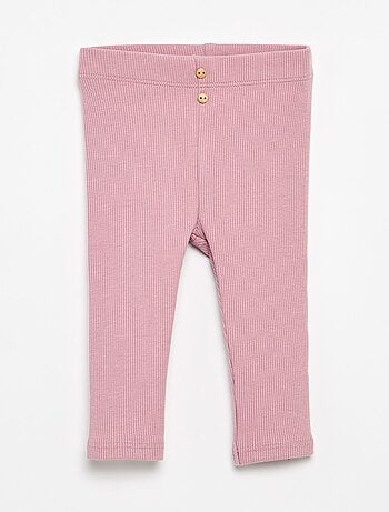 Legging de canalé con botones