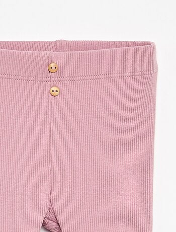 Legging de canalé con botones