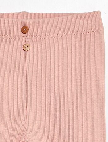 Legging de canalé con botones