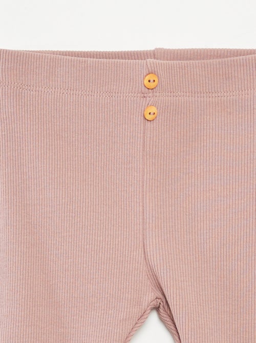 Legging de canalé con botones - Kiabi