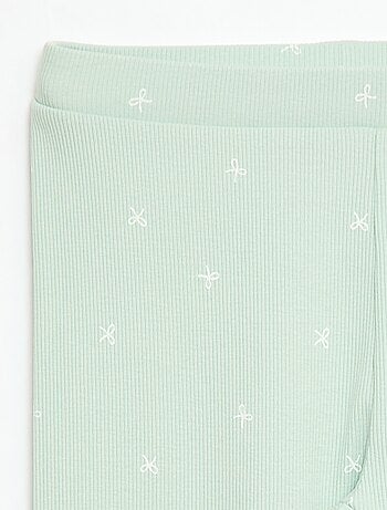 Legging de canalé con estampado