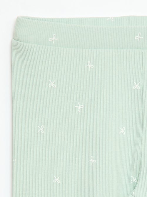 Legging de canalé con estampado - Kiabi