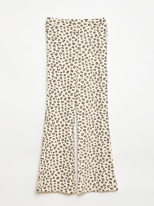 Legging de canalé con estampado - Kiabi