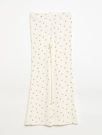 Legging de canalé con estampado