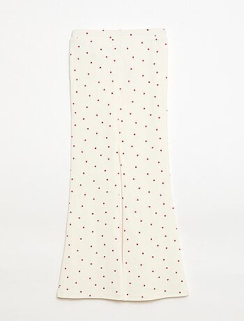 Legging de canalé con estampado