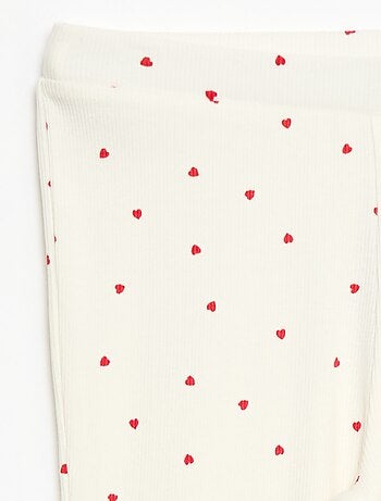 Legging de canalé con estampado