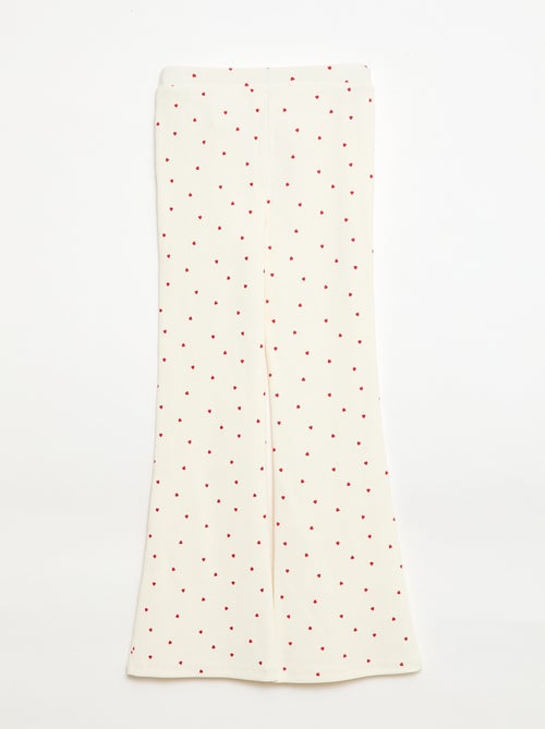 Legging de canalé con estampado - Kiabi