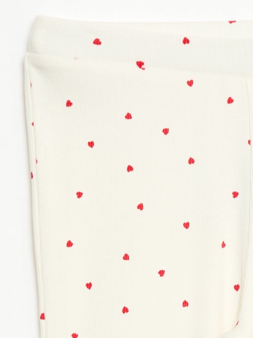 Legging de canalé con estampado - Kiabi