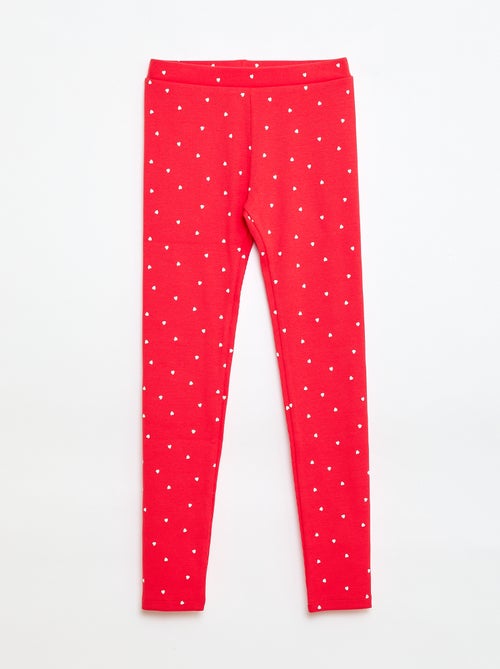 Legging de canalé con estampado - Kiabi