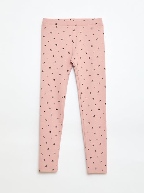 Legging de canalé con estampado - Kiabi