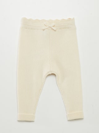 Legging de canalé con lazo