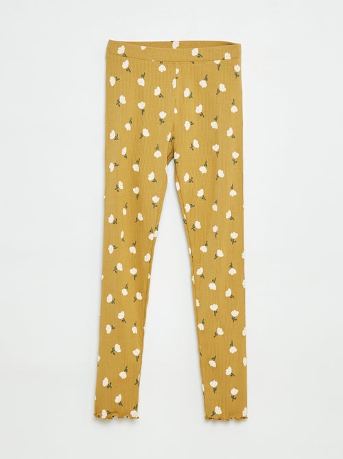 Legging de canalé con motivo - Kiabi