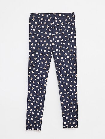 Legging de canalé con motivo