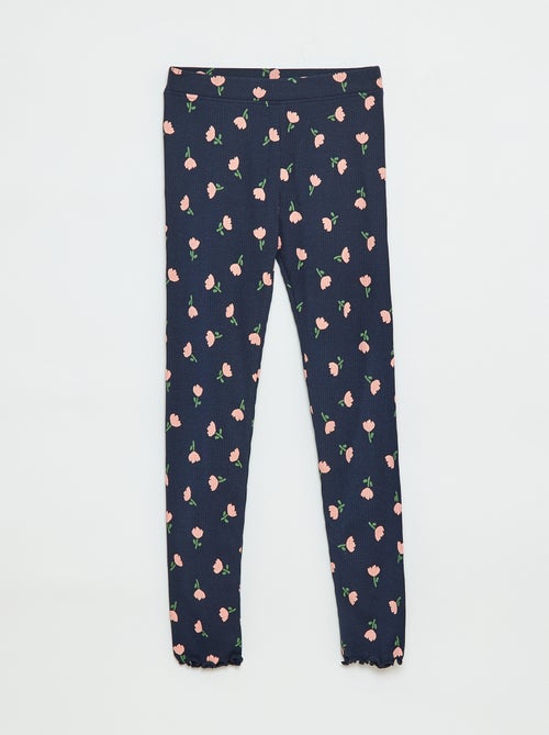 Legging de canalé con motivo - Kiabi