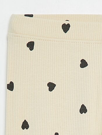 Legging de canalé con motivo