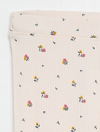 Legging de canalé con motivo