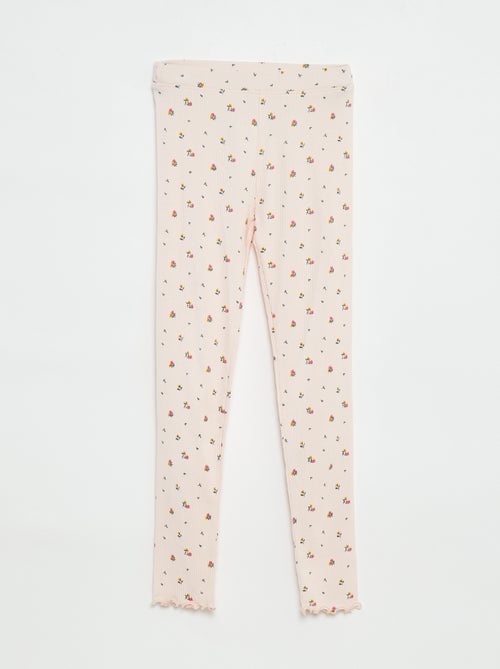 Legging de canalé con motivo - Kiabi