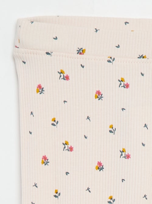 Legging de canalé con motivo - Kiabi