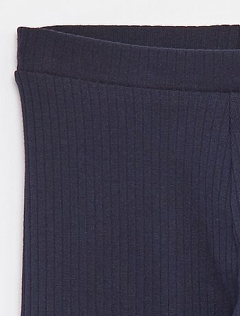 Legging de canalé largo liso