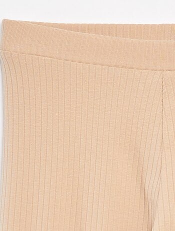 Legging de canalé largo liso