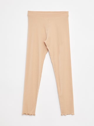 Legging de canalé largo liso