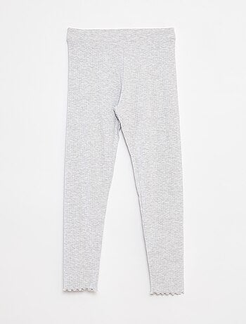 Legging de canalé largo liso