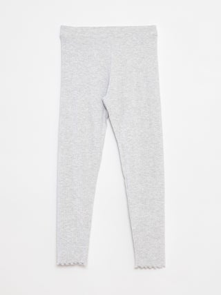 Legging de canalé largo liso
