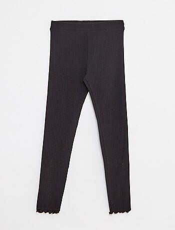 Legging de canalé largo liso