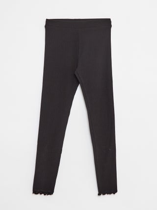 Legging de canalé largo liso