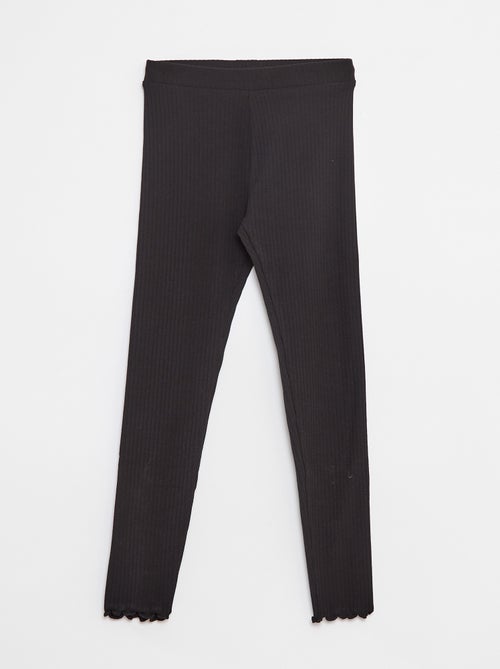 Legging de canalé largo liso - Kiabi