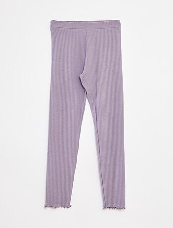 Legging de canalé largo liso