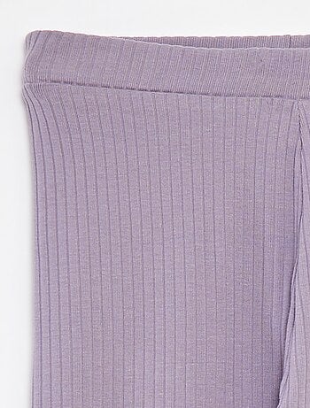 Legging de canalé largo liso