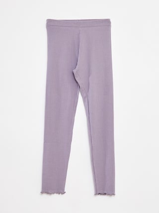 Legging de canalé largo liso