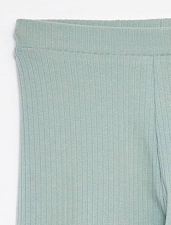 Legging de canalé largo liso