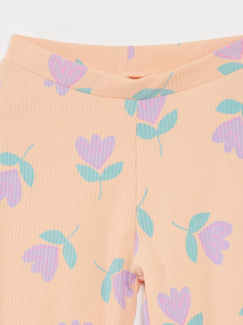 Legging de canalé NARANJA - Kiabi