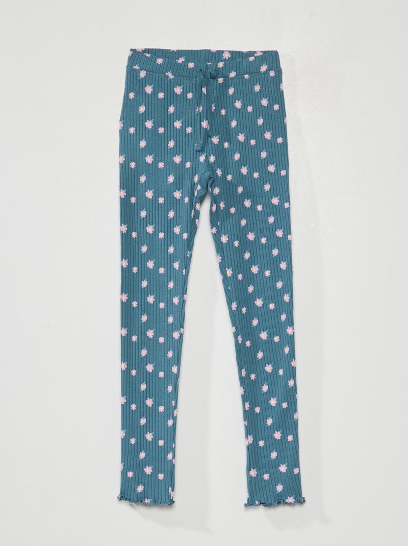 Legging de canalé VERDE - Kiabi