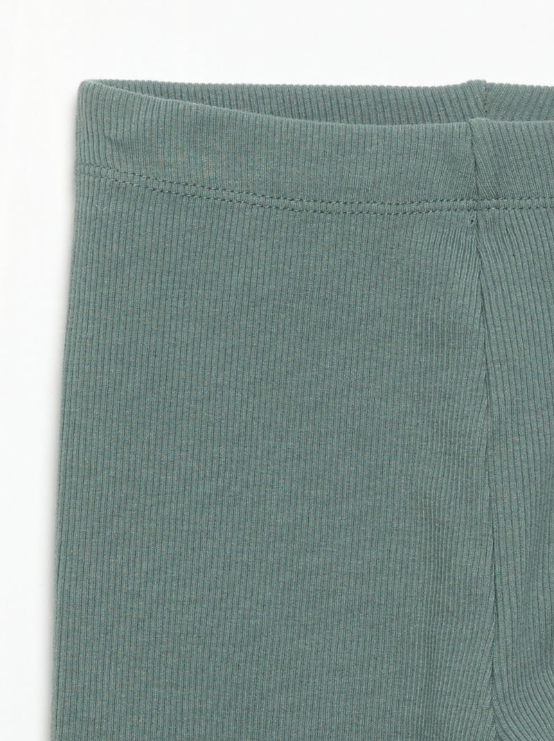 Legging de canalé Verde - Kiabi