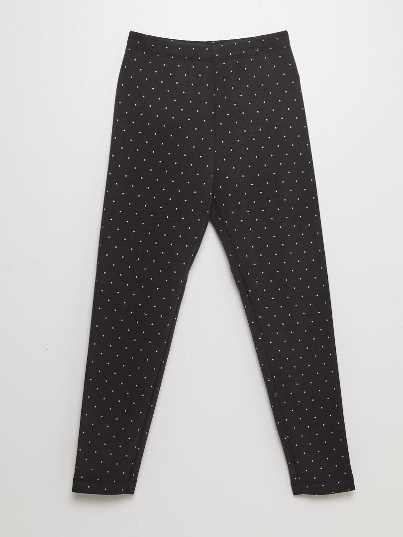 Legging de chándal con estampado NEGRO - Kiabi