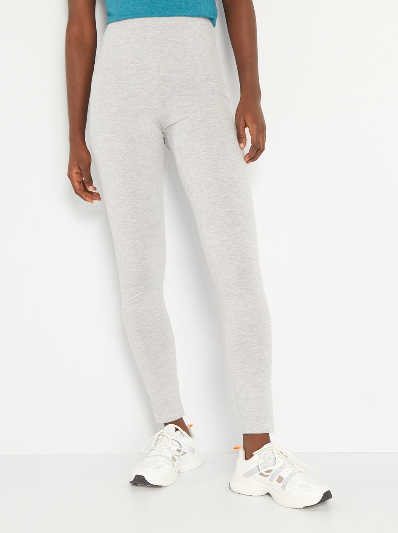 Legging de deporte liso gris - Kiabi