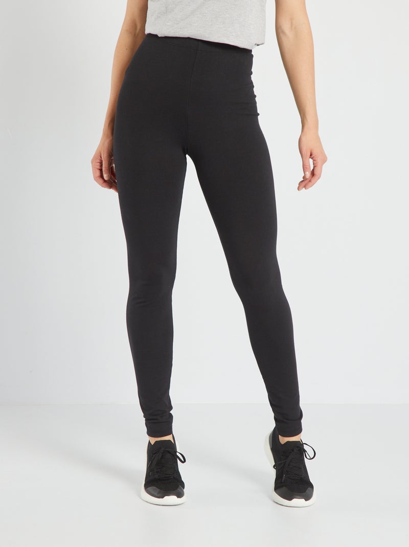 Legging de deporte liso negro - Kiabi