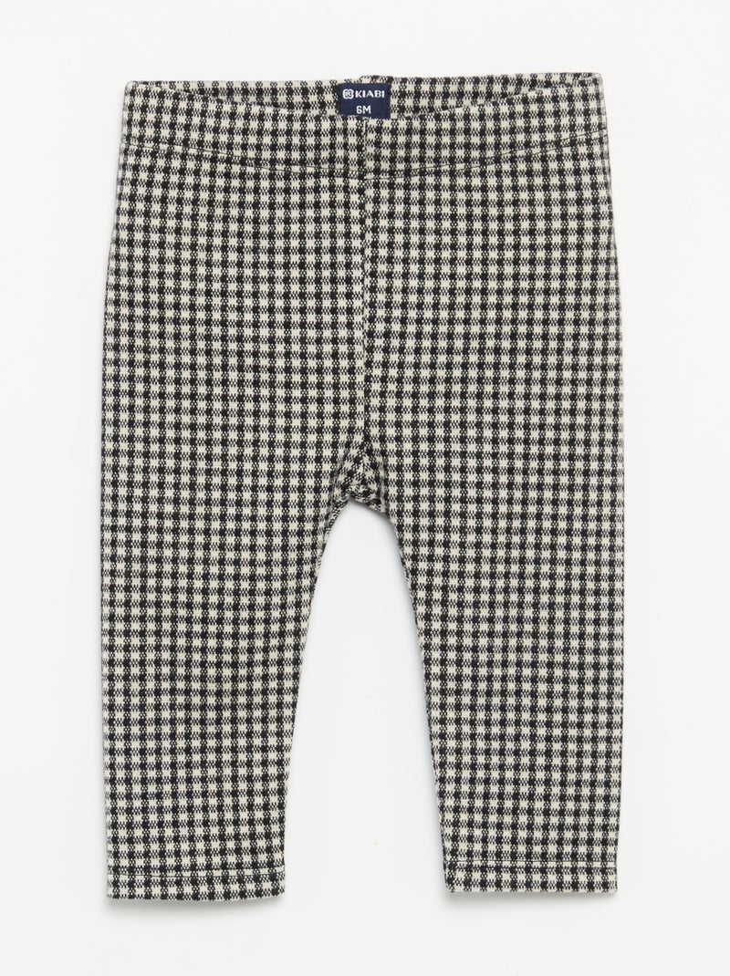 Legging de franela perchada Negro - Kiabi