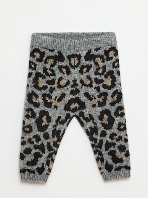 Legging de leopardo en punto - Kiabi