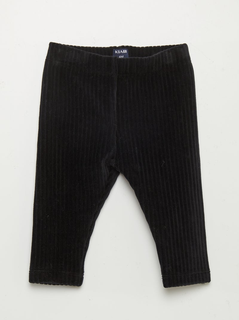 Legging de pana negro - Kiabi