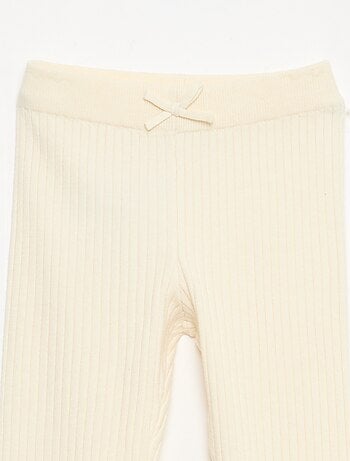 Legging de punto acanalado liso