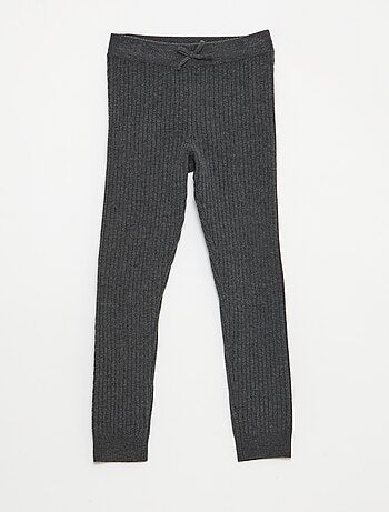 Legging de punto acanalado liso