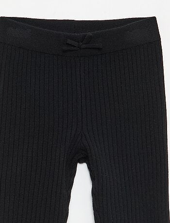 Legging de punto acanalado liso