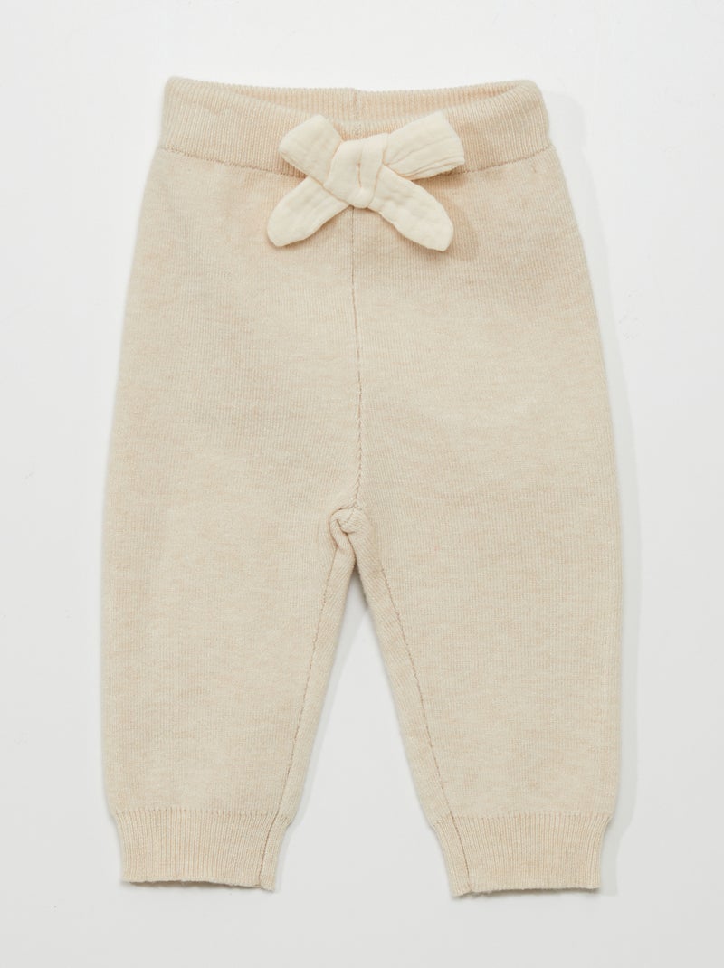 Legging de punto BEIGE - Kiabi